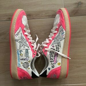 Pink and White Women's Sneakers